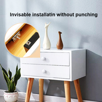 Serrure de tiroir intelligente ZIYUE, électronique invisible, capteur de clé IC 13,56 MHz, plastique durable, revêtement en poudre, installation facile
