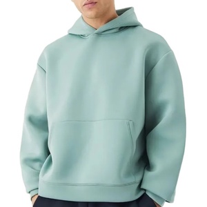 เสื้อฮู้ดดี้ผู้ชายทรงบ็อกซี่แบบครอป ผ้าฟลีซบุซับใน น้ำหนัก 480 แกรม ผ้าฝ้าย 70% โพลีเอสเตอร์ 30%  ปักโลโก้ตามสั่ง พิมพ์ลายนูน  ทรงโอเวอร์ไซส์ - Product Image 1