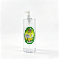 Étiquette adhésive personnalisée en papier kraft imperméable pour liquide vaisselle cosmétique parfum citron, marque privée
