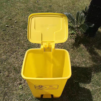 Poubelle en plastique sanitaire d'hôpital 15L meilleure vente poubelle à pédale de haute durabilité