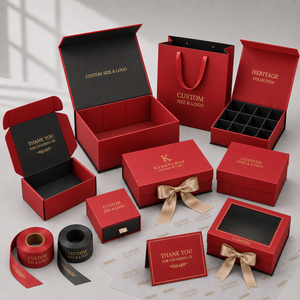 Boîte à fermeture magnétique en papier rigide personnalisée de qualité supérieure avec logo en feuille d'or pour les coffrets cadeaux de parfums et l'emballage de luxe pour la vente au détail - Product Image 4