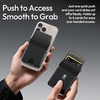 Accessoires pour téléphone, porte-cartes magnétique avec support réglable, clip Mag-Lock, étui fin pour cartes avec anneau magnétique compatible