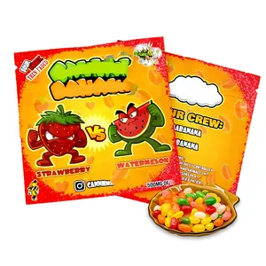 3 Side Seal Plastic Smell Proof Zipper 3.5g Bag Custom Food Candy Gummies Packaging Mylar Bag