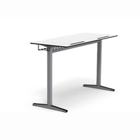Conjunto de Mesa y Sillas Dobles de Tablero Laminado, Muebles Escolares, Conjunto de Escritorio y Silla para Estudiantes