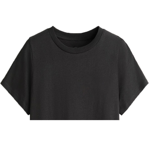 T-shirt personnalisé pour femme, style streetwear, col rond, manches courtes, 100% coton biologique, molleton uni 280g, respirant et écoresponsable - Product Image 4