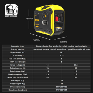 H2350EZ-C2 <span class=keywords><strong>DC</strong></span> 12V xăng máy phát điện RV trạm pin điện thế hệ máy phát điện di động cho xe tải cắm trại khẩn cấp - Product Image 5