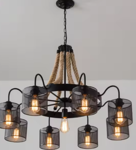 <span class=keywords><strong>Luce</strong></span> a sospensione industriale in <span class=keywords><strong>ferro</strong></span> nero, - Product Image 2