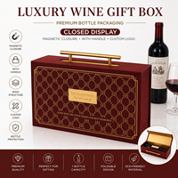 Boîte de rangement pour cadeaux en papier personnalisée, boîtes cadeaux pour vin, emballage pour bouteilles de spiritueux, boîte pliable magnétique
