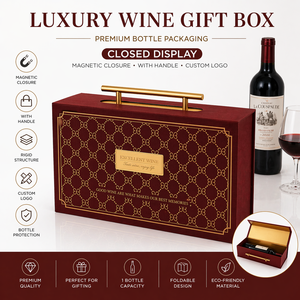 Boîte <span class=keywords><strong>de</strong></span> rangement pour cadeaux en papier personnalisée, boîtes cadeaux pour <span class=keywords><strong>vin</strong></span>, <span class=keywords><strong>emballage</strong></span> pour bouteilles <span class=keywords><strong>de</strong></span> spiritueux, boîte pliable magnétique - Product Image 1