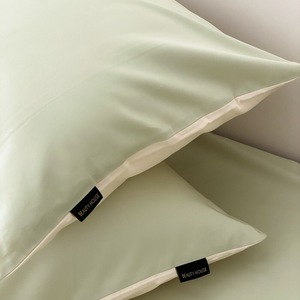 Chất Lượng Cao 100S Rắn Màu Dài Staple Bông Nhà Khách Sạn Dệt May Màu Xanh Lá Cây Gối Trường Hợp - Product Image 6