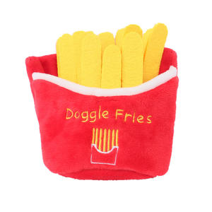 Juguete de Peluche Ecológico para Mascotas con Diseño de Pizza, Hamburguesa, Bistec, Helado y Papas Fritas con Sonido - Product Image 6