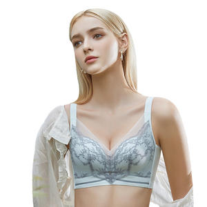 Soutien-gorge sans armatures respirant pour femme, coupe 3/4, en modal soyeux avec détails en dentelle, tricoté, confortable au quotidien, sexy, pour petites poitrines - Product Image 5