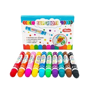 Marcadores de Puntos Lavables de 10 Colores y 20 ml, Punta Fina de 10 mm, Marcadores de <span class=keywords><strong>Bingo</strong></span> a Base de Agua No Tóxicos, Suministros de Dibujo Artístico para Niños en Edad Preescolar - Product Image 1