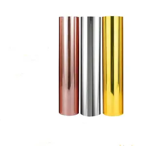 Jinyi PVC 비닐 크롬 솔 알루미늄 거울 표면 껍질과 지팡이 자동 접착 금은 포일 벽지
