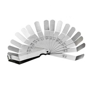 Jauges de remplissage de coude à 16 lames en acier inoxydable Jauges d'épaisseur de cale de 0.127 à 0.508mm