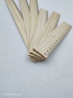 Règle en bois naturel 15 cm, règle droite pour étudiant, échelle métrique simple face, outil de mesure en bois pour l'école, le bureau, l'artisanat et le dessin