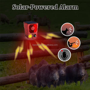 Đèn báo động an ninh năng lượng mặt trời, đèn <span class=keywords><strong>LED</strong></span> cảm biến chuyển động nhấp nháy bằng nhựa để xua đuổi gấu trúc, hươu, chồn hôi, gấu và chó sói - Product Image 5