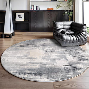 พรมปูพื้นกำมะหยี่คริสตัลทรงกลมทันสมัย ลายกราฟิก ทนต่อคราบสกปรก เหมาะสำหรับห้องนั่งเล่น ห้องนอน ตกแต่งบ้าน - Product Image 5