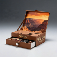 Cadeau personnalisé de luxe pour la Saint-Valentin - Bougie parfumée, chocolat, bonbon 3D, emballage rigide brillant avec lamination UV