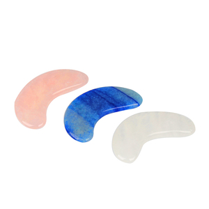 Masker Mata kristal kualitas tinggi Eys sendok Pijat bagian tradisional alat pijat akupunktur Sodalite bentuk sabit papan Guasha - Product Image 1