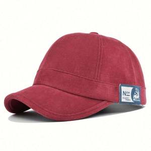 Gorra de béisbol de ala corta de color liso estilo coreano con protección solar para hombre, venta al por mayor, novedad - Product Image 2