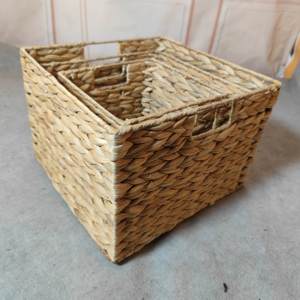 JY <strong>Basket</strong> Manufacturer Handcrafted Custom Made Water Hyacinth <strong>Wicker</strong> Seagrass <strong>Storage</strong> <strong>Basket</strong> - Product Image 4