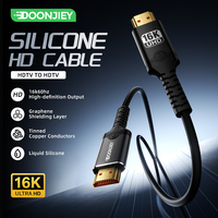 Câble en silicone Doonjiey HDTV 16K 60Hz 8K 4K 96 Gbps HDR RTX5090/5080 PS5 pour ordinateur portable, caméra, moniteur, projecteur