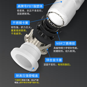 White PU Pneumatic Quick <b>Connector</b> Straight-Through PG PEG Reducing PE PY Tee 4 6 8 10mm Quick-Connect Air Hose <b>Accessory</b> - Product Image 1