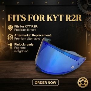 Visière de casque de moto compatible avec KYT R2R, utilisation jour et nuit, anti-UV, anti-buée, photochromique, coupe-vent, anti-poussière, anti-soleil - Product Image 2