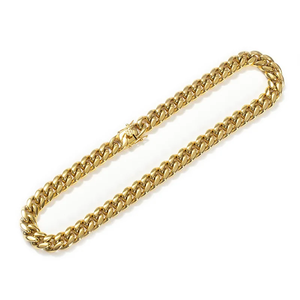 สร้อยคอแบบ Cuban Link ชุบทอง 18K PVD สำหรับขายส่ง |   สร้อยคิวบาสแตนเลสหนาสไตล์ไมอามีสำหรับผู้ชาย - Product Image 5