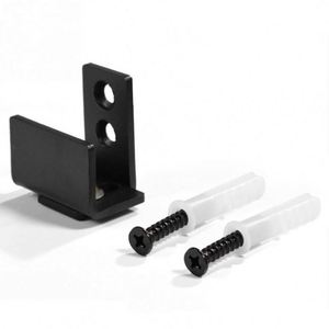 WEKIS Floor Guide Sliding <b>Door</b> <b>Hardware</b> Black Coated Stainless Steel Adjustable <b>Barn</b> <b>Door</b> Garage <b>Door</b> with Cross and Anchors - Product Image 5