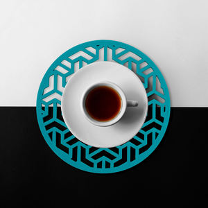 แผ่นรองแก้วทำจากผ้าสักหลาดโพลีเอสเตอร์ ตัดด้วยเลเซอร์ พิมพ์โลโก้ตามสั่ง ขนาด 20 ซม. ทนทาน กันน้ำ เหมาะสำหรับใช้เป็นของแจก - Product Image 5