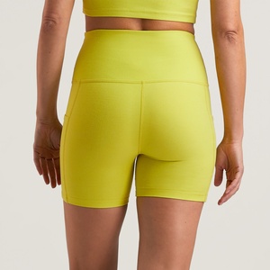 Shorts Deportivos Negros para Mujer, con Bolsillos, Alta Elasticidad, Cintura Alta, para Maternidad, para Correr - Product Image 2