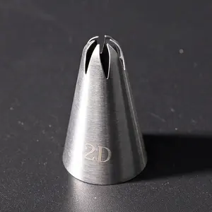 High Quality Stainless Steel Medium Size Cake Nozzle Icing Piping Tips For Cake Decorating Baking Tools