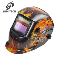 RHK Helm Las Gelap Otomatis dengan Decal, Helm Seni TIG Tenaga Surya, Helm Keluaran Baru 2022