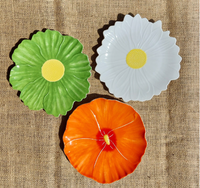 Magnifique assiette en céramique fleur peinte à la main ensembles de vaisselle assiette à fleurs égayer votre table à manger parfait pour les dîners de famille