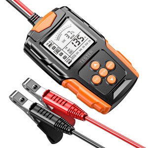 Probador de Baterías de Motocicleta y Automóvil de 12V/24V, Analizador de Vida Útil de Baterías CCA, Negro/Naranja - Product Image 5