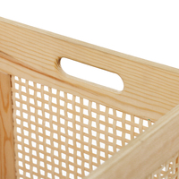 Panier de rangement en rotin, boîte de rangement de table, boîte de porche en bambou, panier de rangement en rotin en bois
