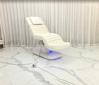 FARSLIM Meilleures ventes Lit de massage électrique à 3 moteurs, mobilier de salon, acier inoxydable, cuir PU, table de soin du visage, lit pour extensions de cils