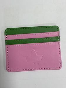 Cartera y Monedero <span class=keywords><strong>de</strong></span> Cuero PU con Logotipo <span class=keywords><strong>de</strong></span> la Hermandad Griega Delta <span class=keywords><strong>Sigma</strong></span> Theta en Relieve Rojo y Blanco para Damas, Porta Tarjetas <span class=keywords><strong>de</strong></span> Crédito e Identificación - Product Image 4