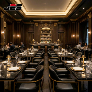 Juego <span class=keywords><strong>de</strong></span> Mesa y Sillas <span class=keywords><strong>de</strong></span> Comedor <span class=keywords><strong>de</strong></span> Alta Gama J2S para Proyectos Hoteleros Comerciales, con Asientos <span class=keywords><strong>de</strong></span> Cuero Modernos y Cubierta Rectangular <span class=keywords><strong>de</strong></span> Mármol - Product Image 2