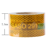Cinta Reflectante de Alta Calidad de 2, 3 y 4 Pulgadas, Material Reflectante Amarillo SASO 2913, Adhesivo Reflectante para Vehículos de Oriente Medio