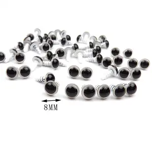 8mm White Toy Accessories Toy Parts Handicraft Doll Safety Eyes