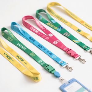 Bestom Custom Logo Lanyards Heat Transfer Printed for Branding Events Promotions Includes <b>Hook</b> Accessory ID Lanyard - Product Image 1