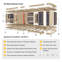 Capsule spatiale modulaire haut de gamme de luxe pour projet de camping dans le désert, configuration personnalisée en usine, avec programme de fourniture en gros