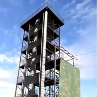 Tour d'entraînement à la simulation d'incendie multi-étages galvanisée à chaud, en acier certifié ISO, pour la formation et la pratique des pompiers