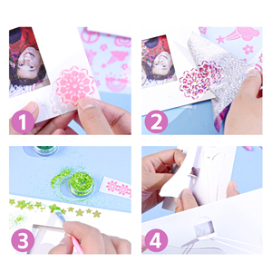Folie Handwerk Kreative Spielzeug Fee Eva Aufkleber Kunst No Mess Folie Schimmer Foto rahmen Bastel set für Kinder - Product Image 6