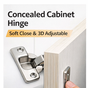 บานพับประตูครัวแบบซ่อนขนาด 35 มม. ปรับได้ 3 มิติ พร้อมแผ่นฐาน, เหล็กปั๊มขึ้นรูปอย่างแม่นยำ, เปิดได้อย่างราบรื่น - Product Image 5