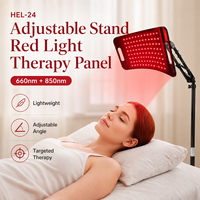 Panneau de luminothérapie rouge réglable GLPE, appareil de beauté LED infrarouge proche sur pied pour le visage, SPA à domicile, soins de la peau, prise US