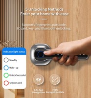 Serrure de porte intelligente pour la sécurité domestique, WiFi, application Tuya, entrée sans clé, biométrique, empreinte digitale, antivol, serrure de porte numérique